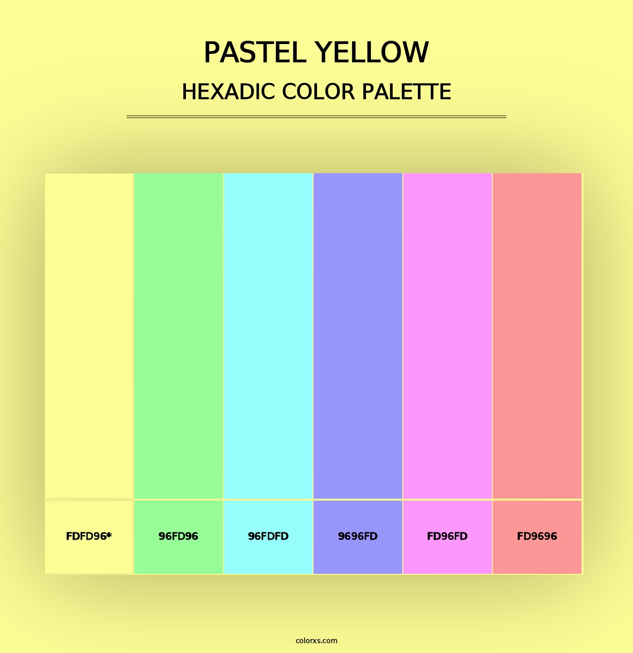 Pastel Yellow - Hexadic Color Palette