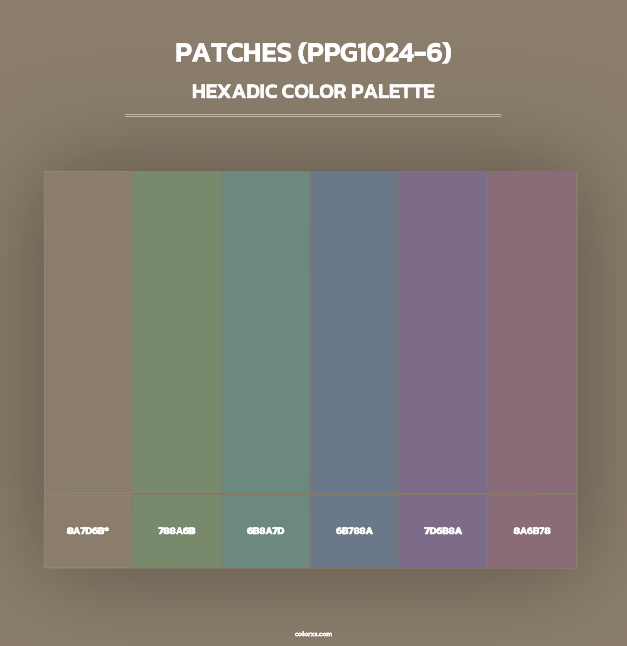 Patches (PPG1024-6) - Hexadic Color Palette