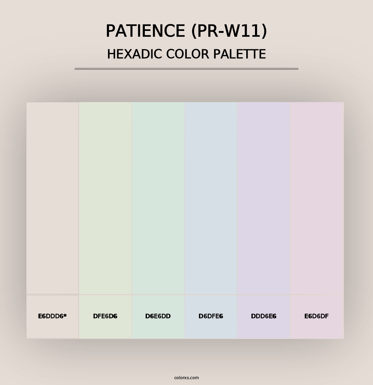 Patience (PR-W11) - Hexadic Color Palette