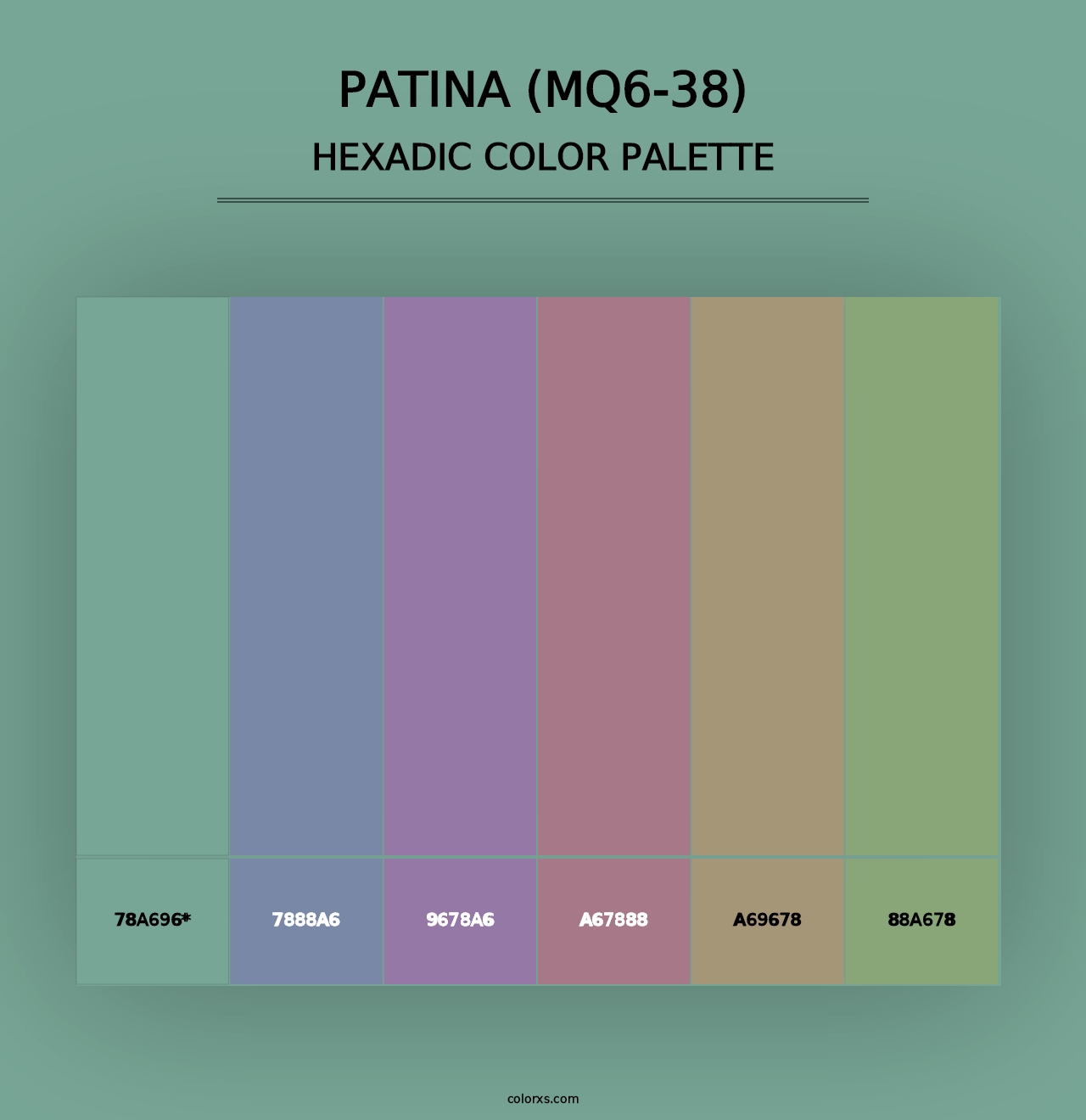 Patina (MQ6-38) - Hexadic Color Palette