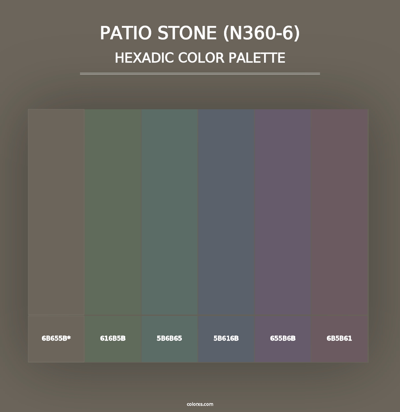 Patio Stone (N360-6) - Hexadic Color Palette