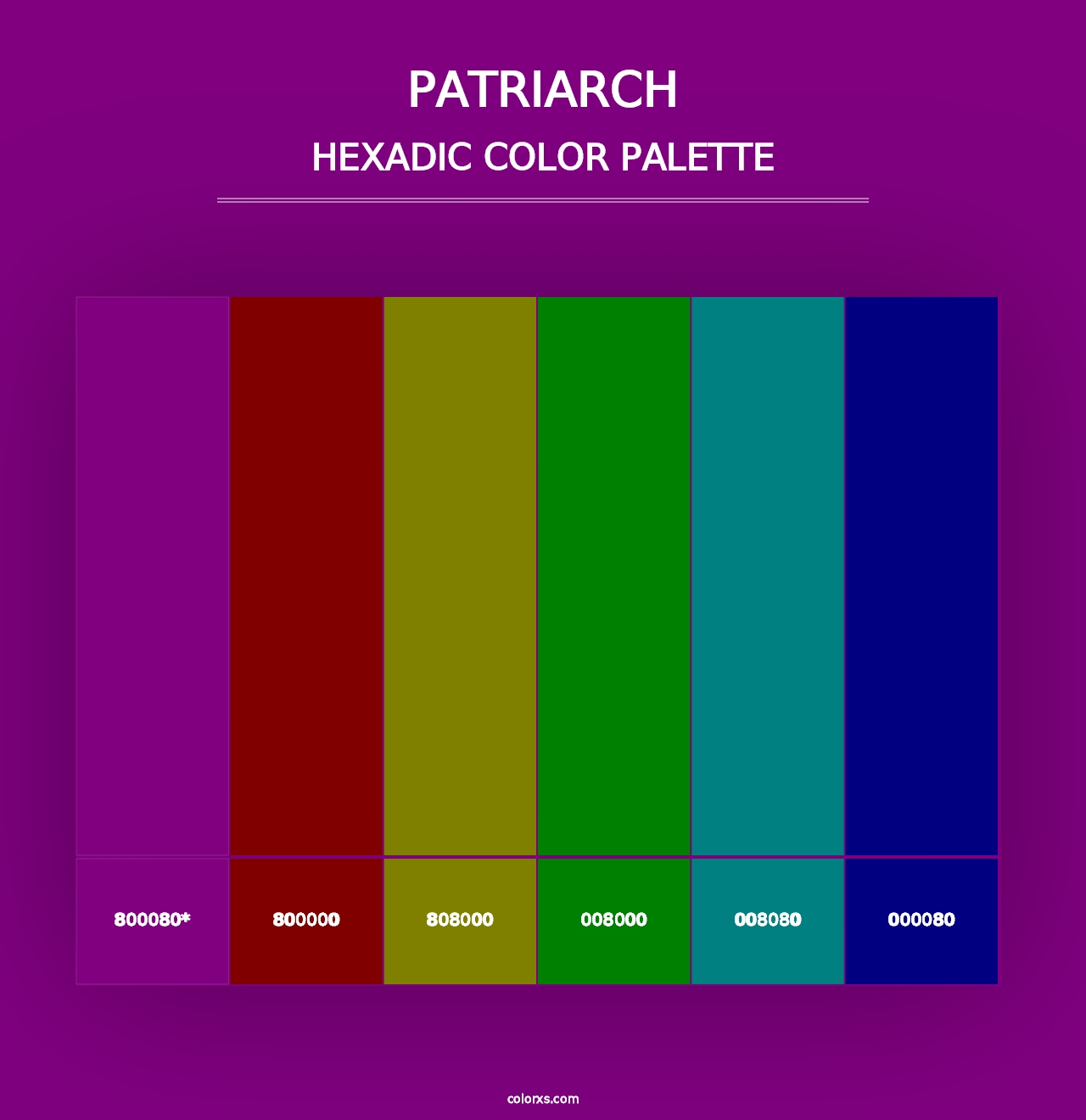 Patriarch - Hexadic Color Palette