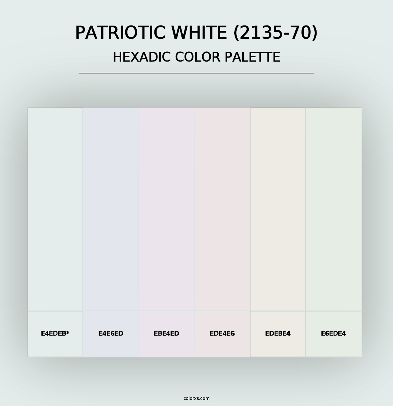 Patriotic White (2135-70) - Hexadic Color Palette