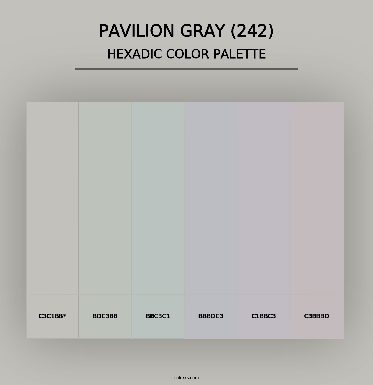 Pavilion Gray (242) - Hexadic Color Palette