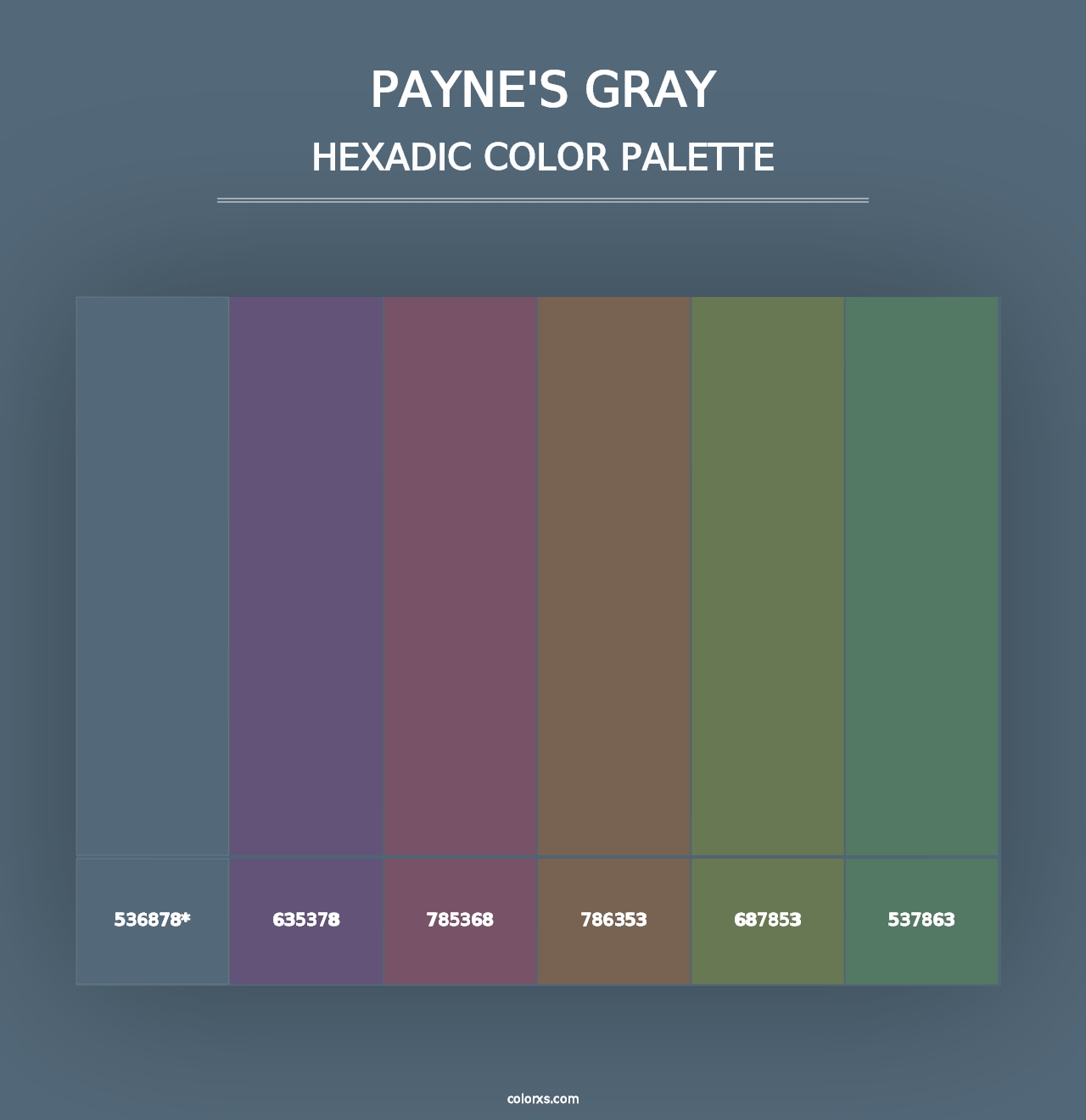 Payne's Gray - Hexadic Color Palette