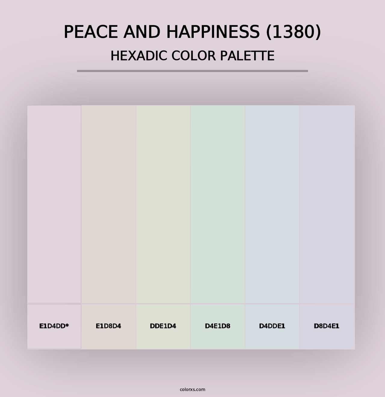 Peace and Happiness (1380) - Hexadic Color Palette