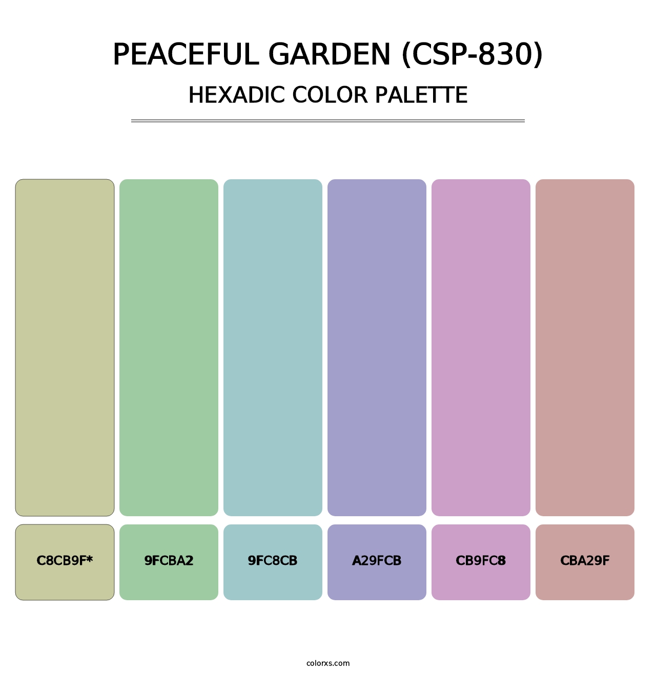 Peaceful Garden (CSP-830) - Hexadic Color Palette