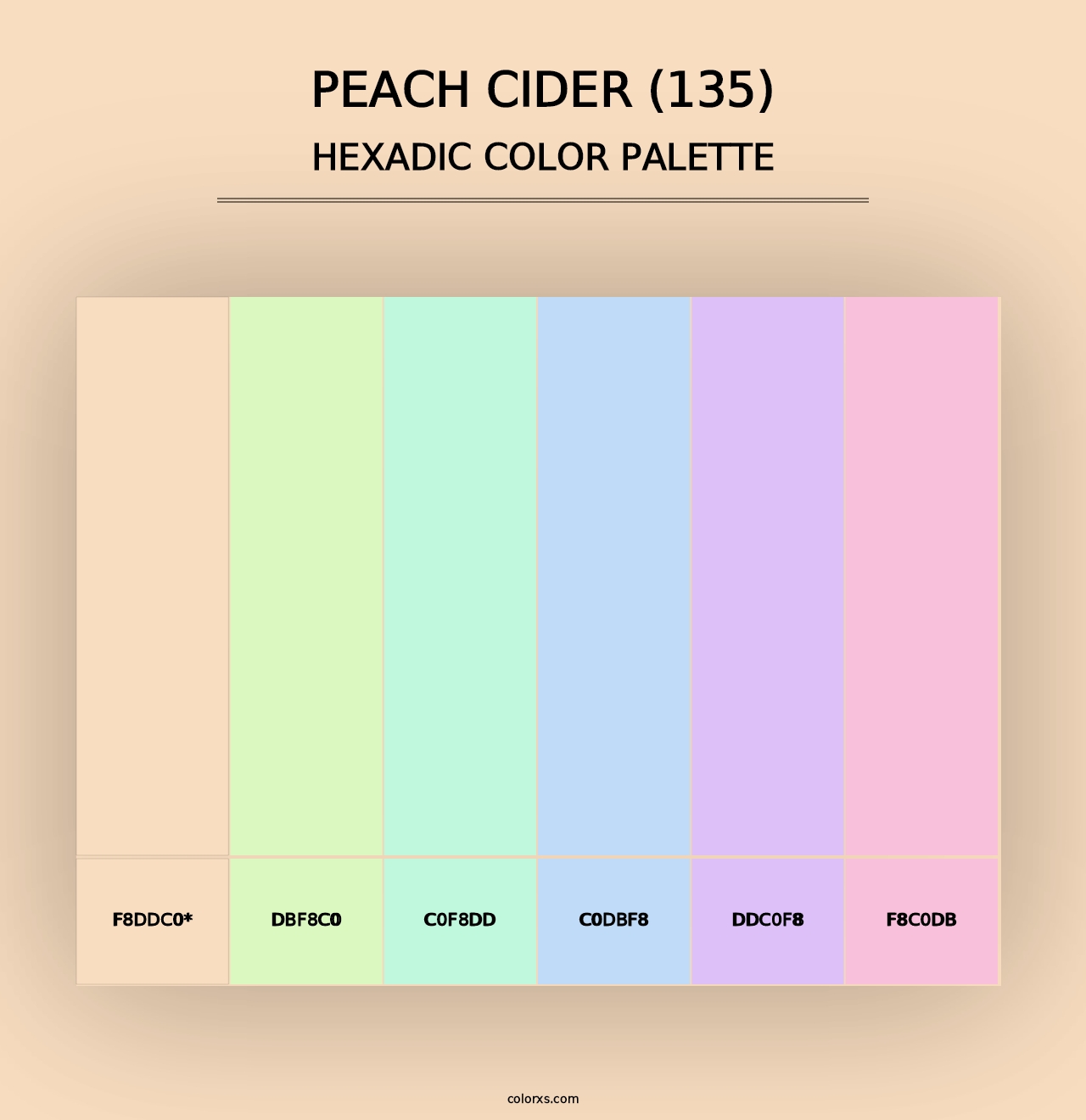 Peach Cider (135) - Hexadic Color Palette