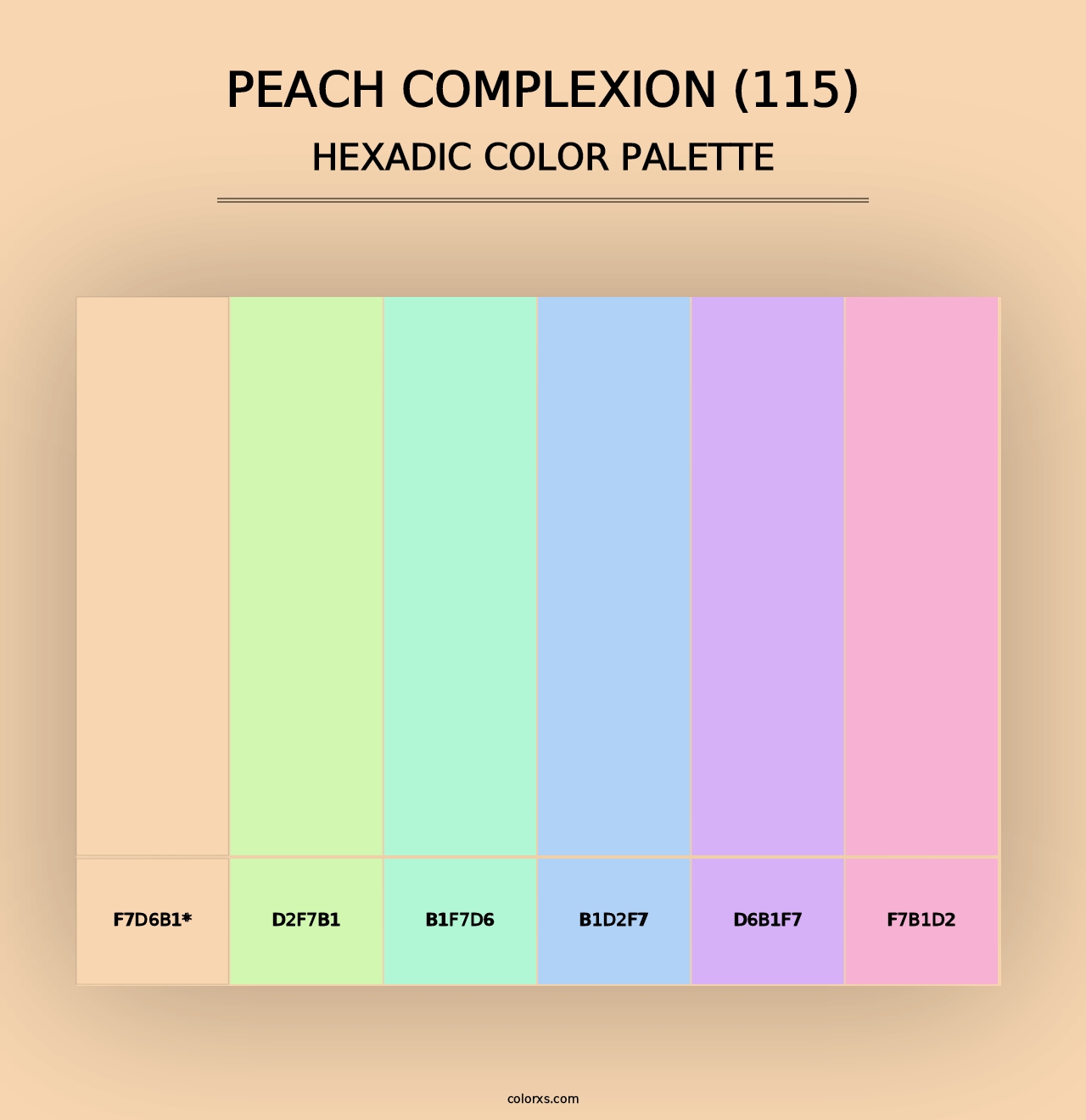 Peach Complexion (115) - Hexadic Color Palette