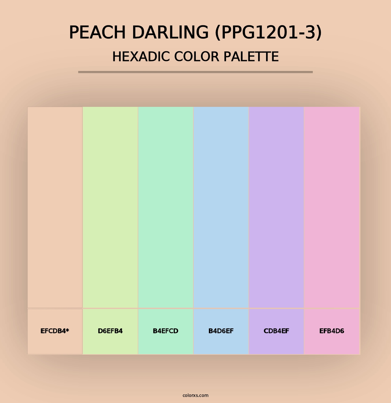 Peach Darling (PPG1201-3) - Hexadic Color Palette