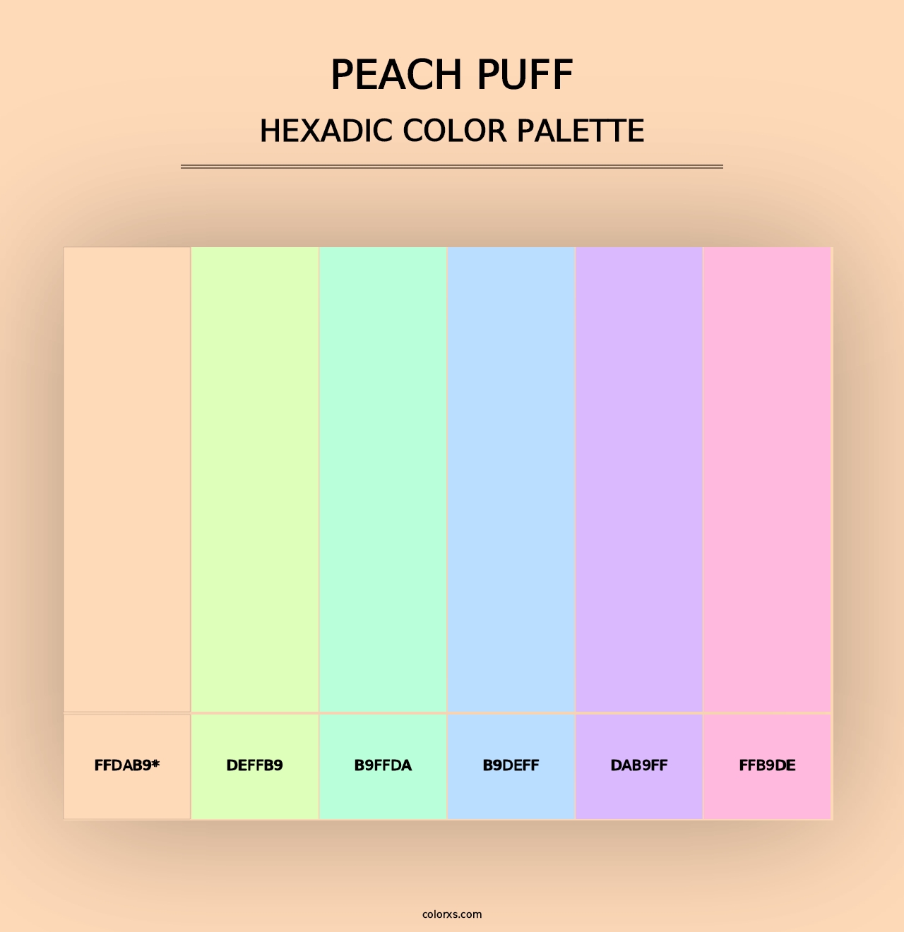 Peach Puff - Hexadic Color Palette