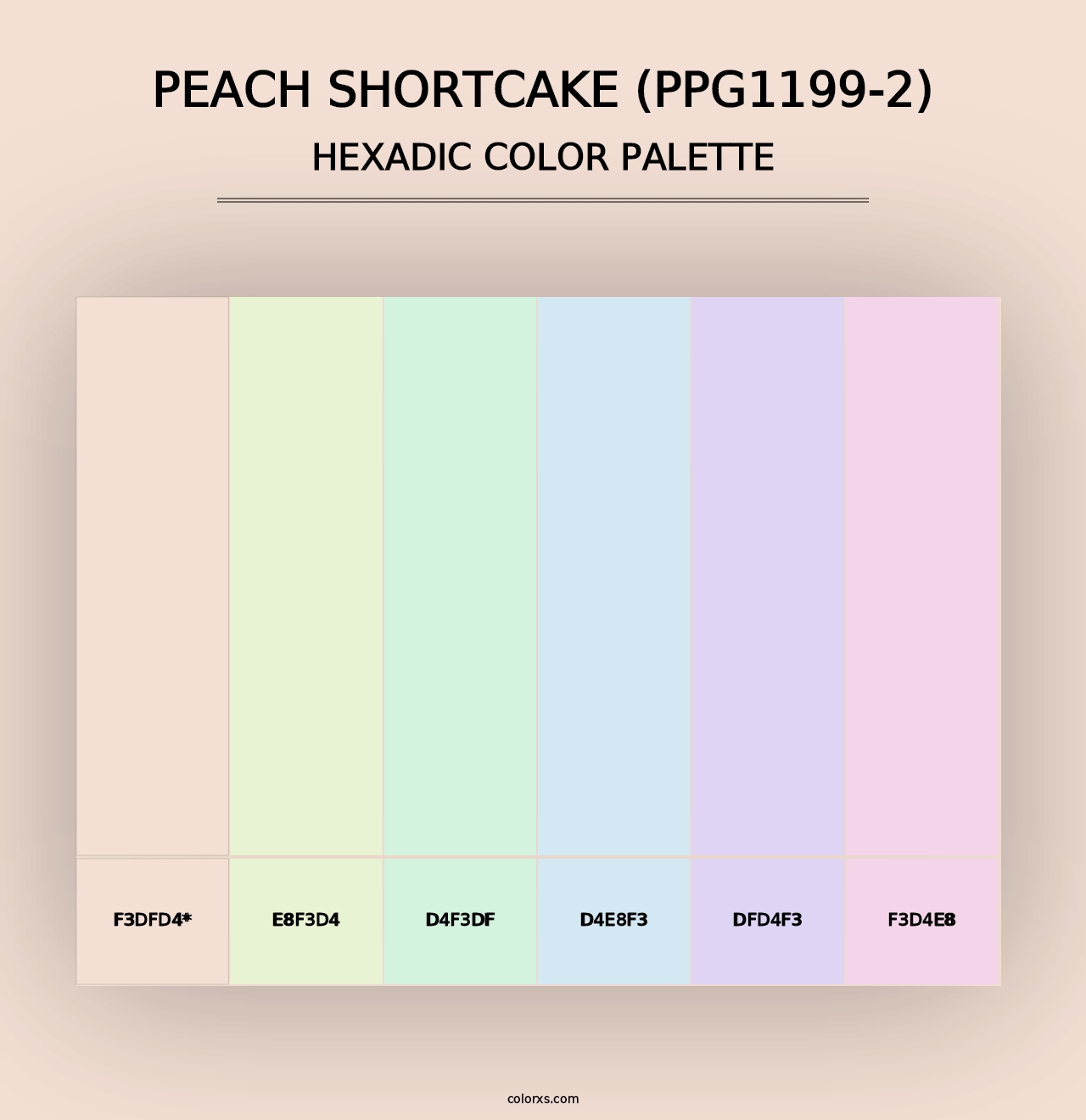 Peach Shortcake (PPG1199-2) - Hexadic Color Palette