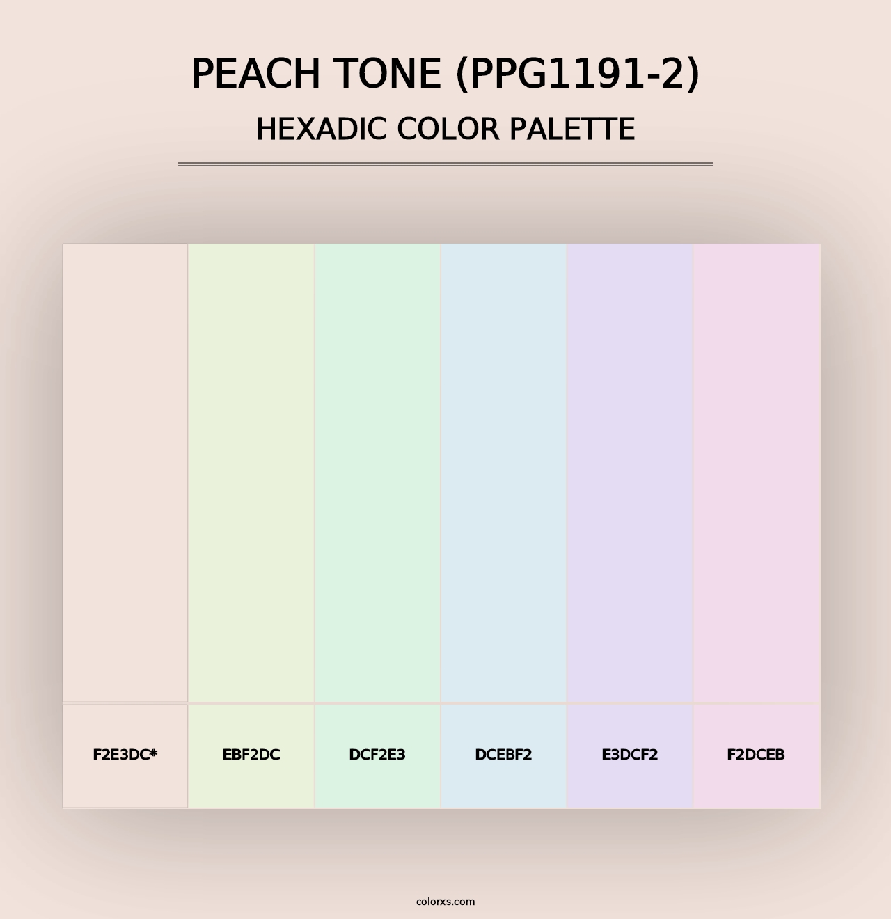 Peach Tone (PPG1191-2) - Hexadic Color Palette