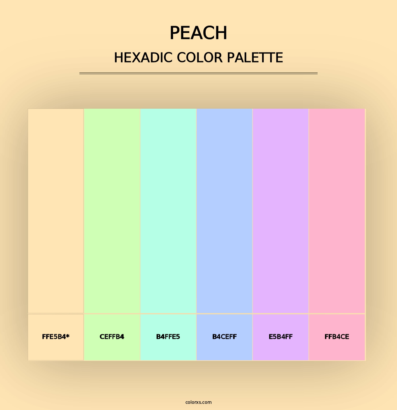 Peach - Hexadic Color Palette