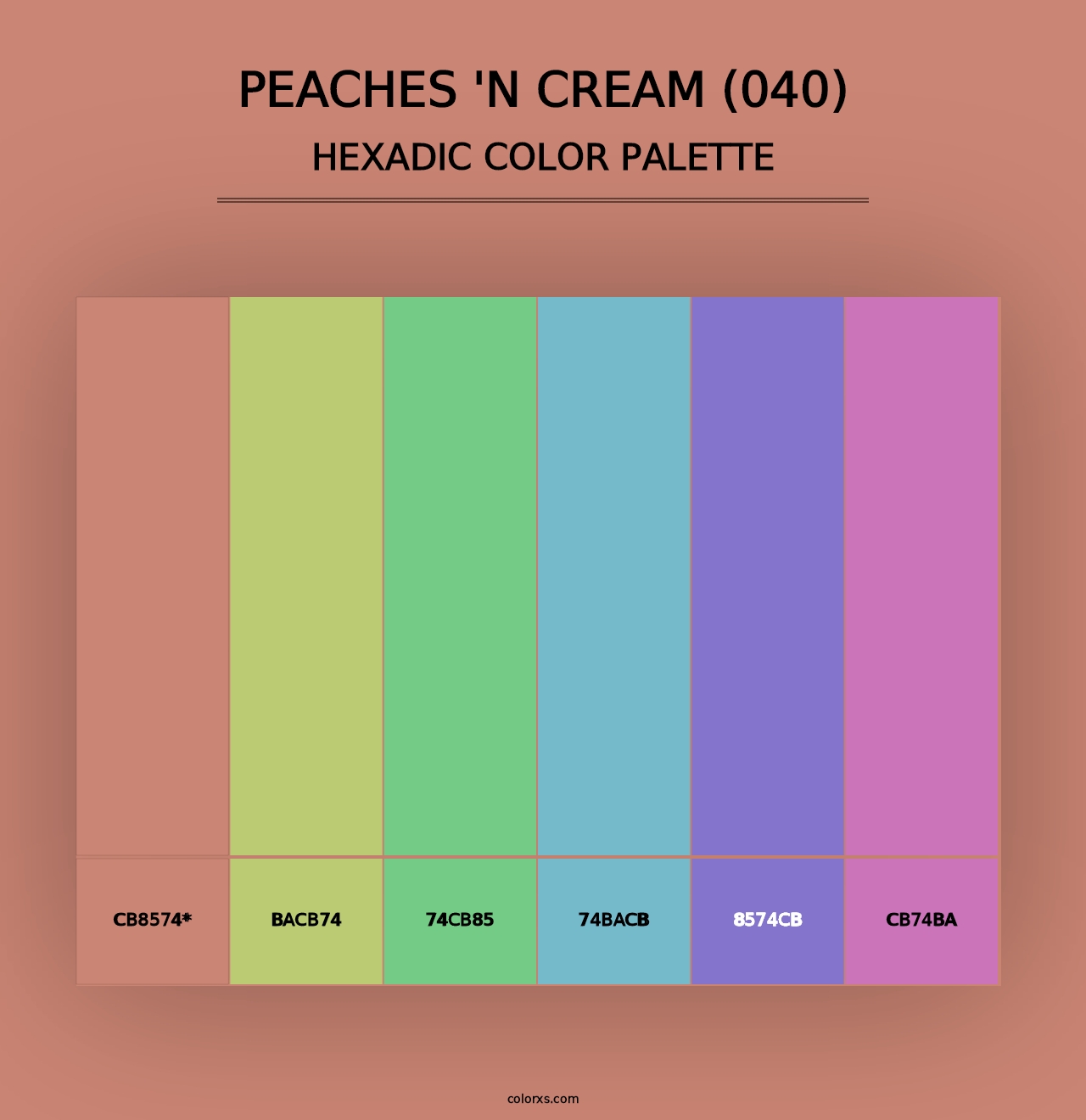 Peaches 'n Cream (040) - Hexadic Color Palette