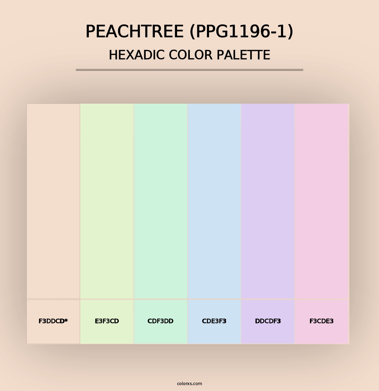 Peachtree (PPG1196-1) - Hexadic Color Palette