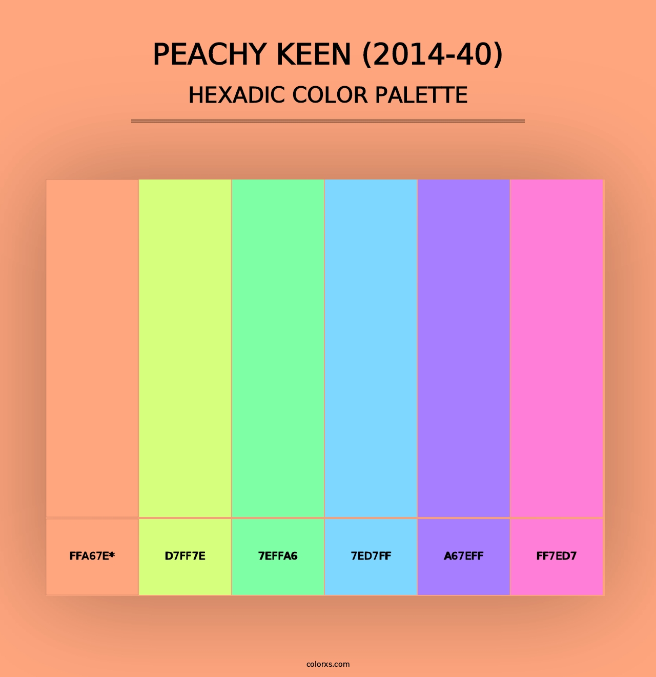 Peachy Keen (2014-40) - Hexadic Color Palette