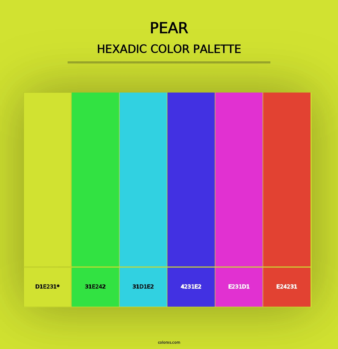 Pear - Hexadic Color Palette