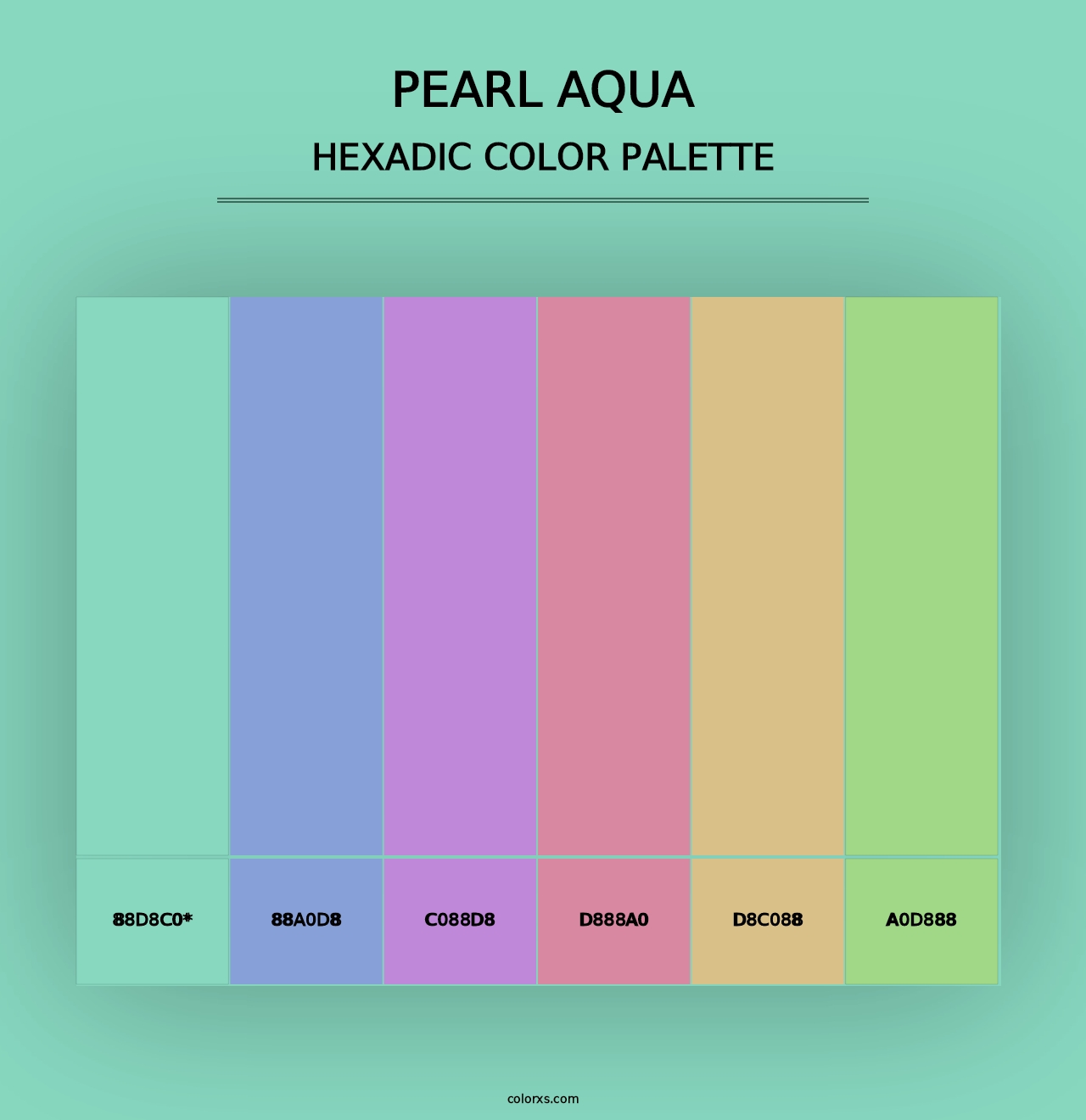 Pearl Aqua - Hexadic Color Palette