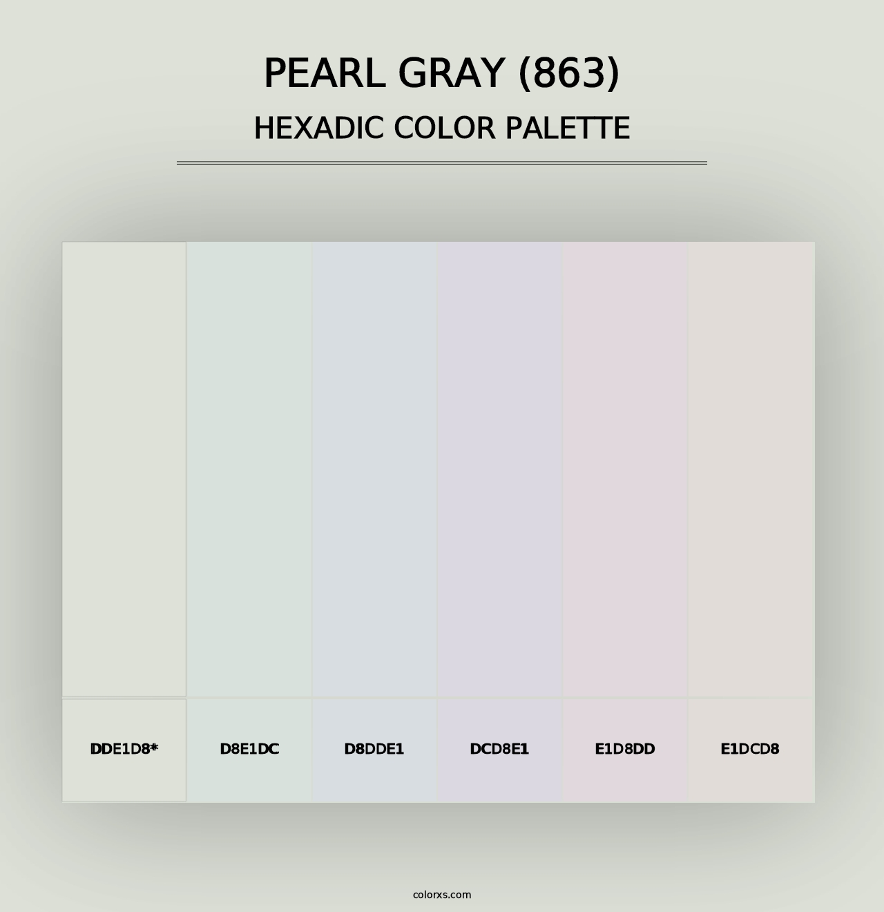 Pearl Gray (863) - Hexadic Color Palette