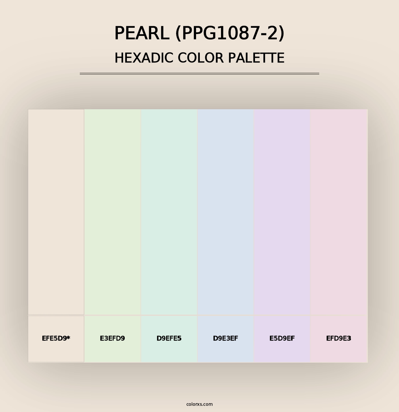 Pearl (PPG1087-2) - Hexadic Color Palette