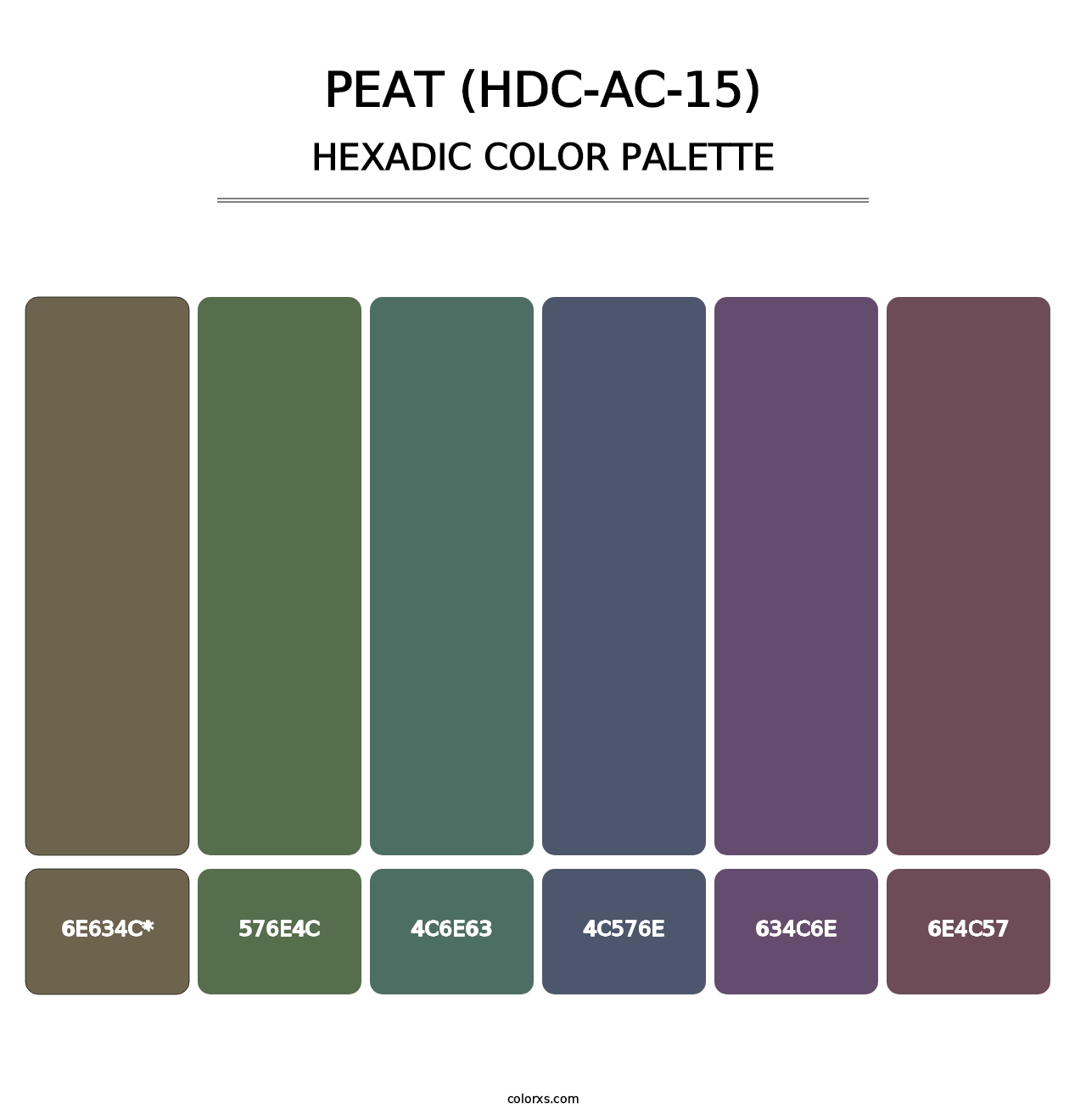 Peat (HDC-AC-15) - Hexadic Color Palette