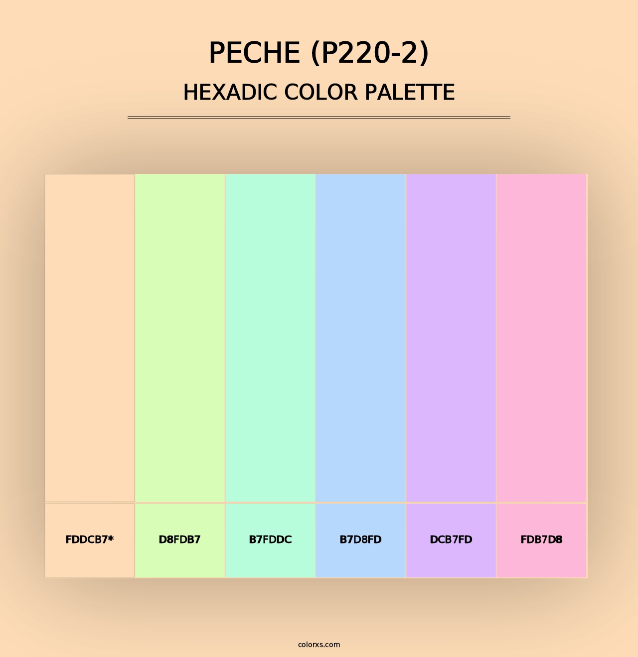 Peche (P220-2) - Hexadic Color Palette