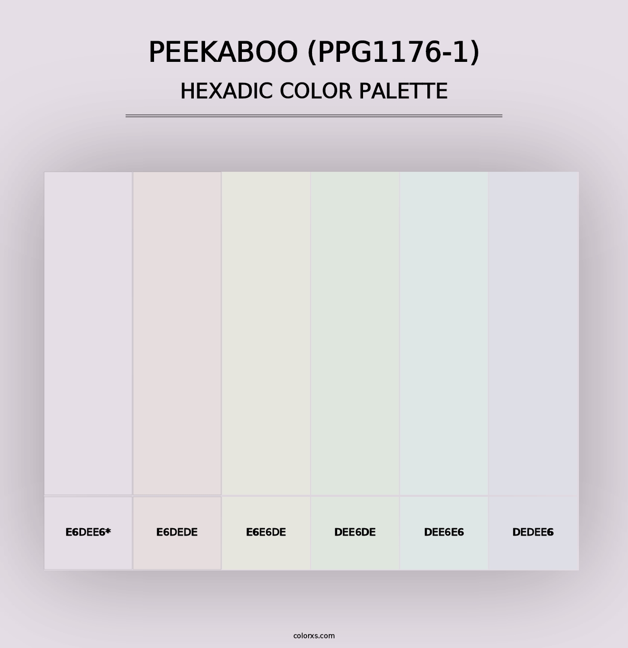 Peekaboo (PPG1176-1) - Hexadic Color Palette