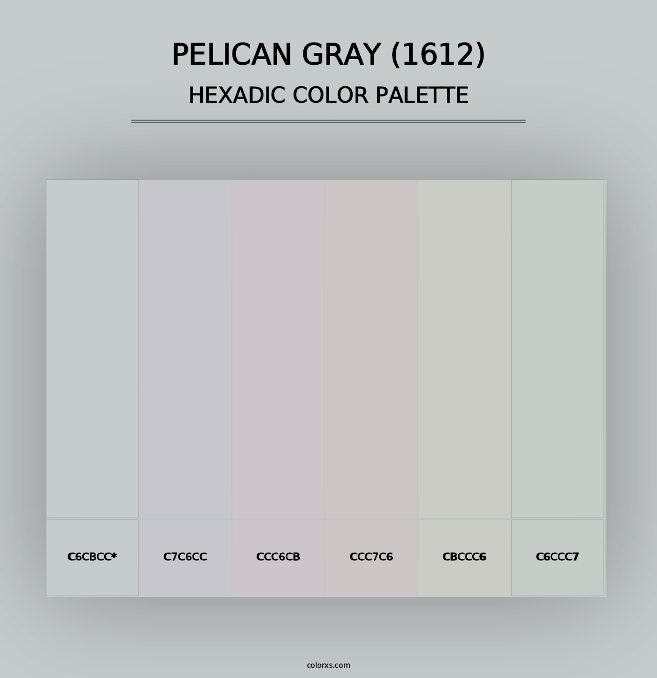 Pelican Gray (1612) - Hexadic Color Palette