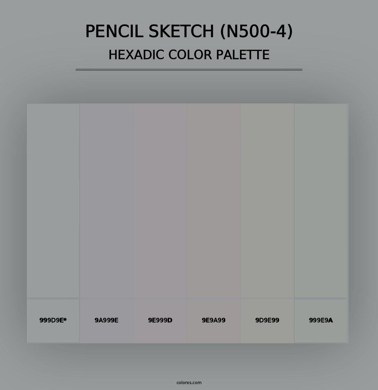 Pencil Sketch (N500-4) - Hexadic Color Palette