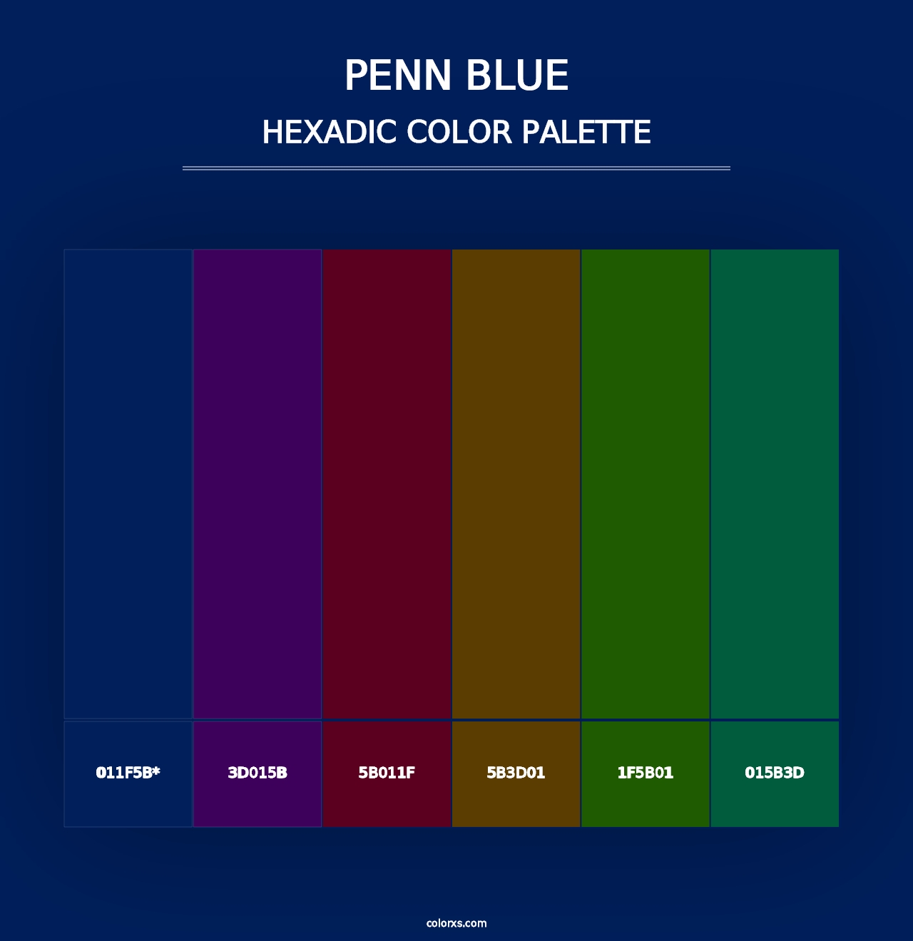 Penn Blue - Hexadic Color Palette