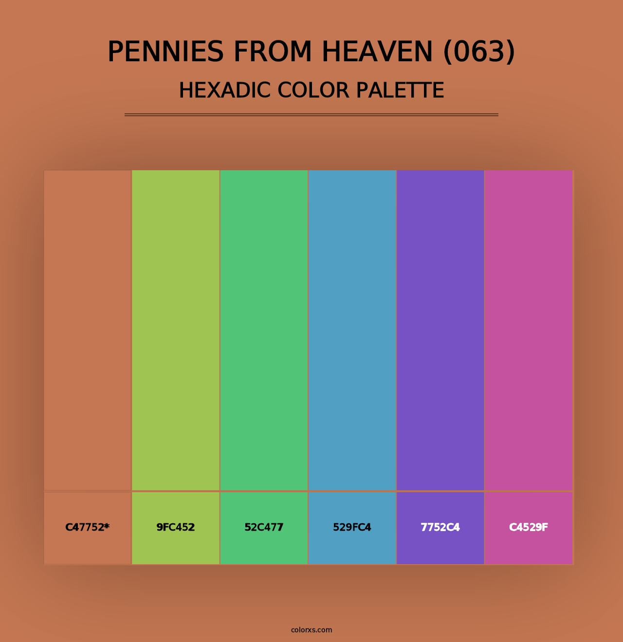 Pennies From Heaven (063) - Hexadic Color Palette