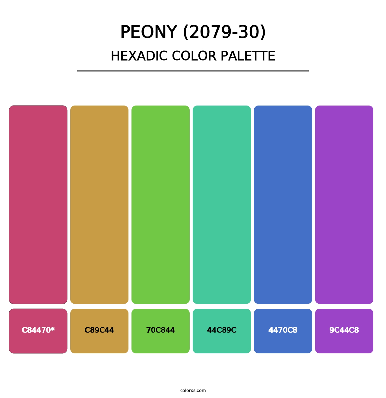 Peony (2079-30) - Hexadic Color Palette