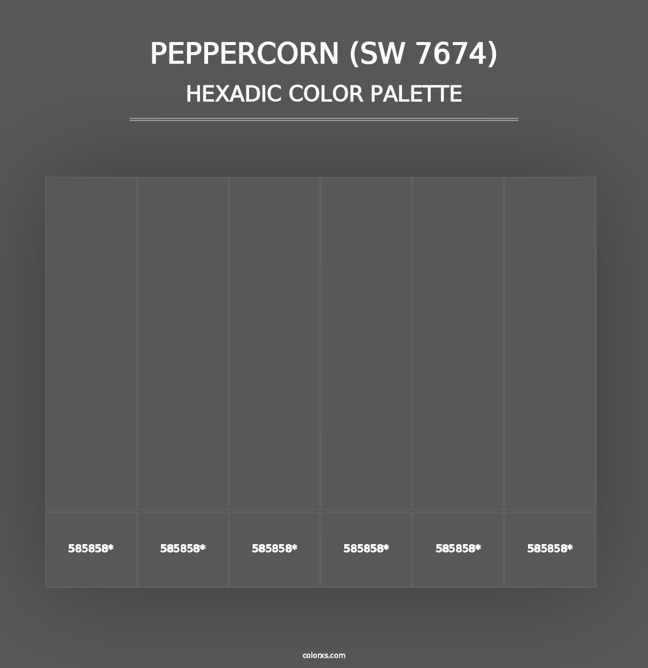 Peppercorn (SW 7674) - Hexadic Color Palette