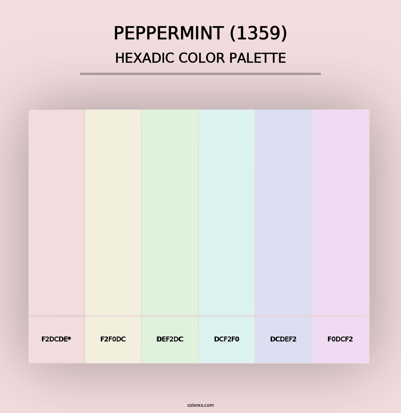 Peppermint (1359) - Hexadic Color Palette