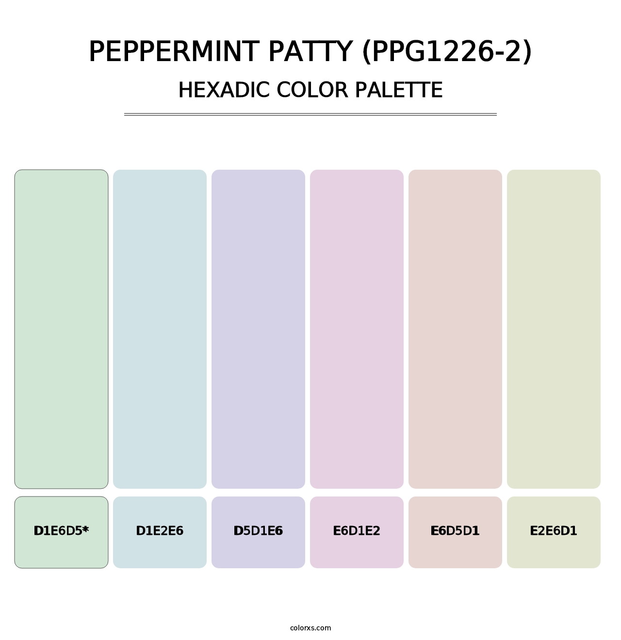 Peppermint Patty (PPG1226-2) - Hexadic Color Palette