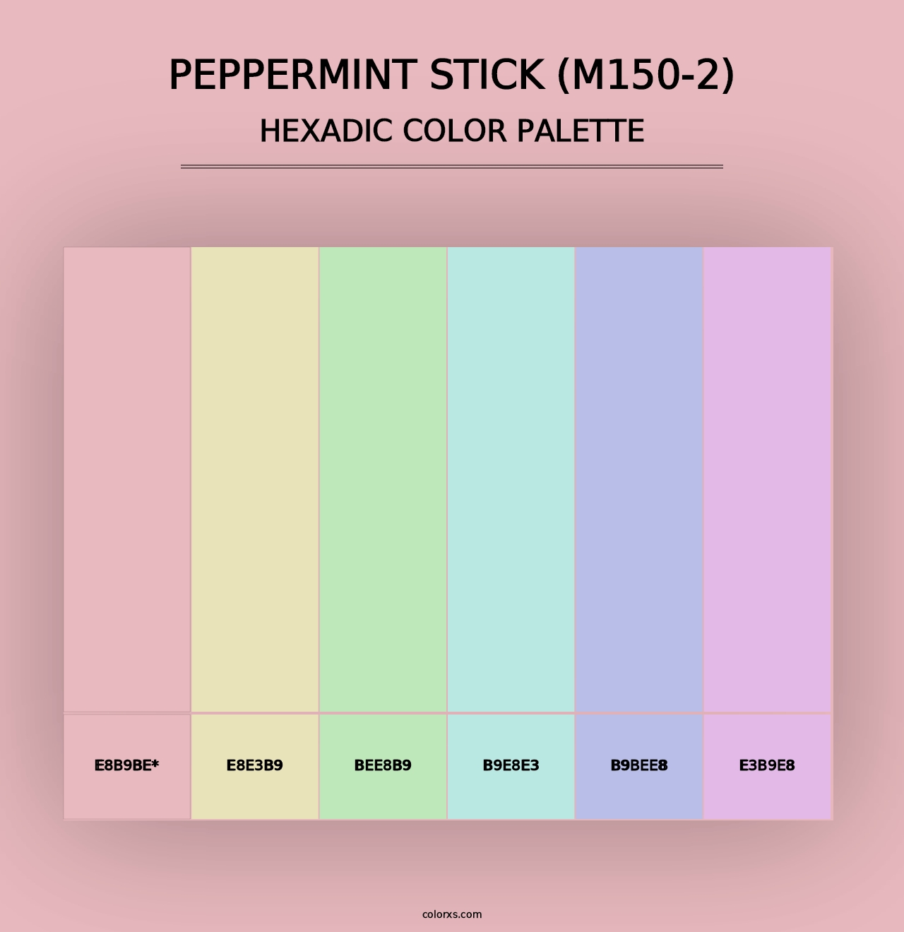 Peppermint Stick (M150-2) - Hexadic Color Palette