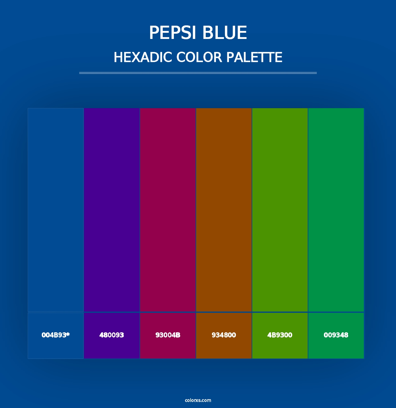 Pepsi Blue - Hexadic Color Palette