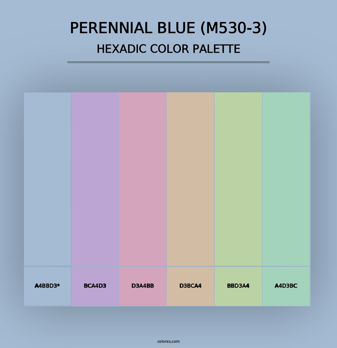 Perennial Blue (M530-3) - Hexadic Color Palette