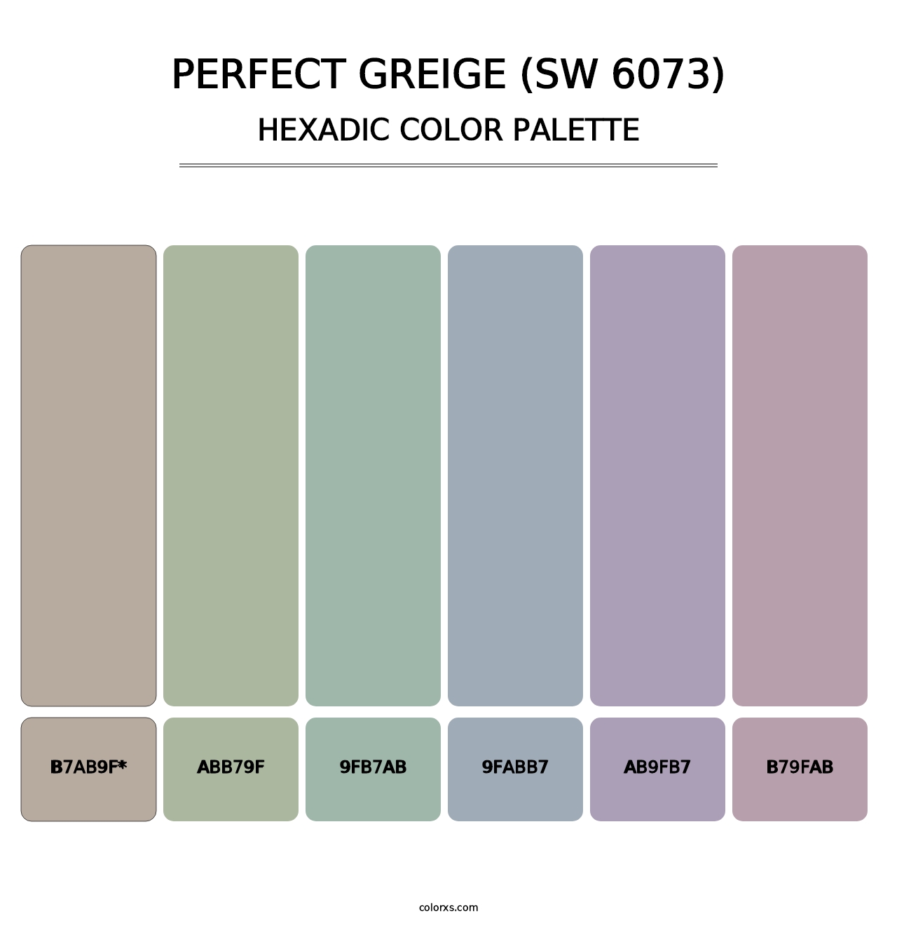 Perfect Greige (SW 6073) - Hexadic Color Palette