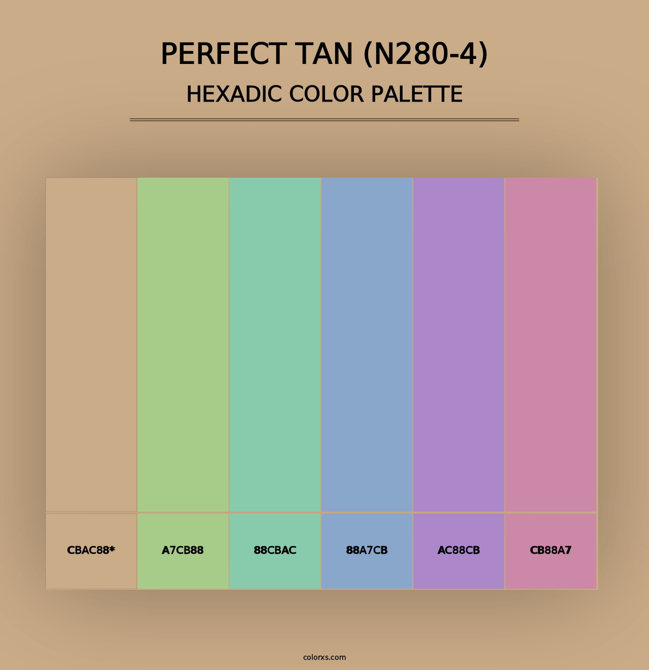 Perfect Tan (N280-4) - Hexadic Color Palette