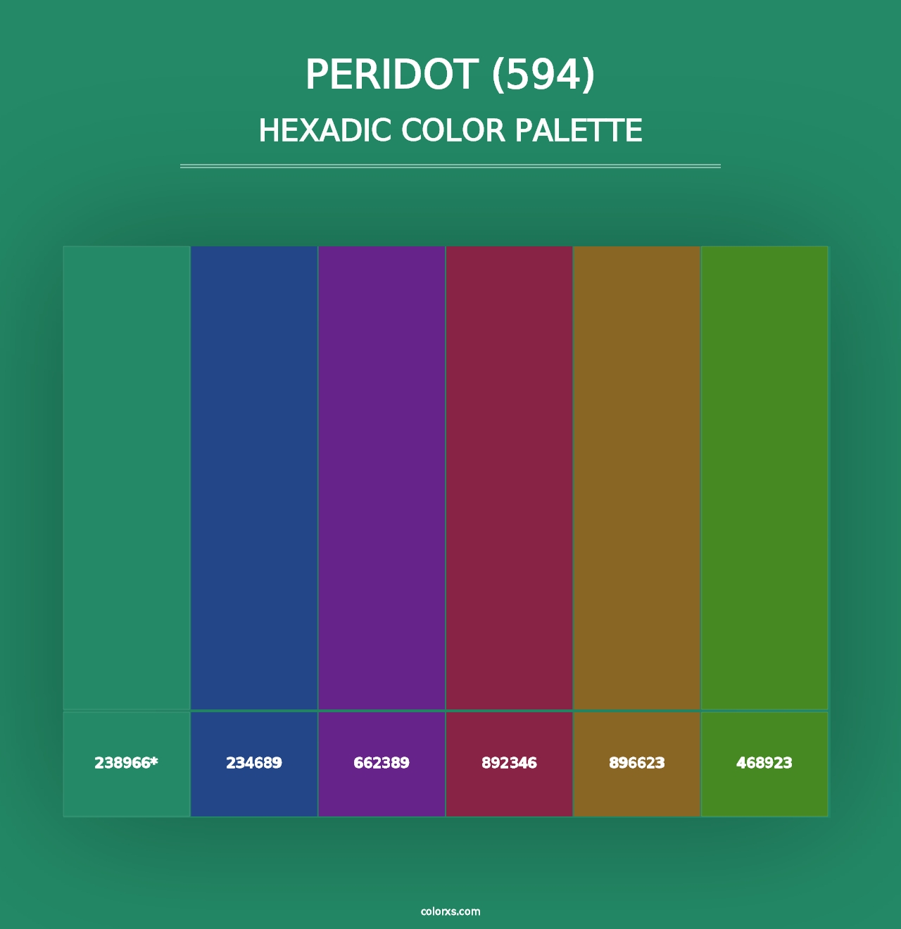 Peridot (594) - Hexadic Color Palette