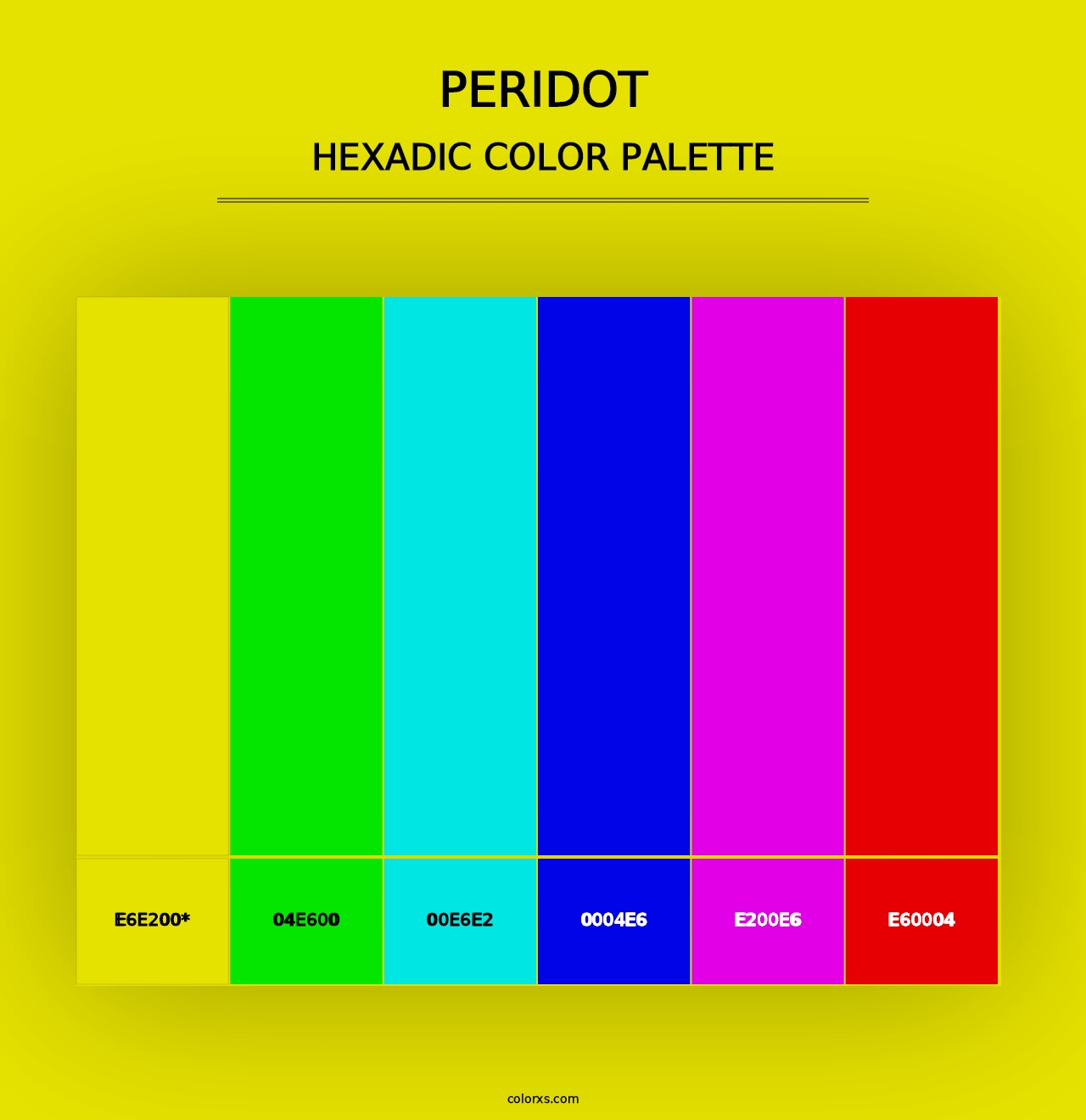 Peridot - Hexadic Color Palette