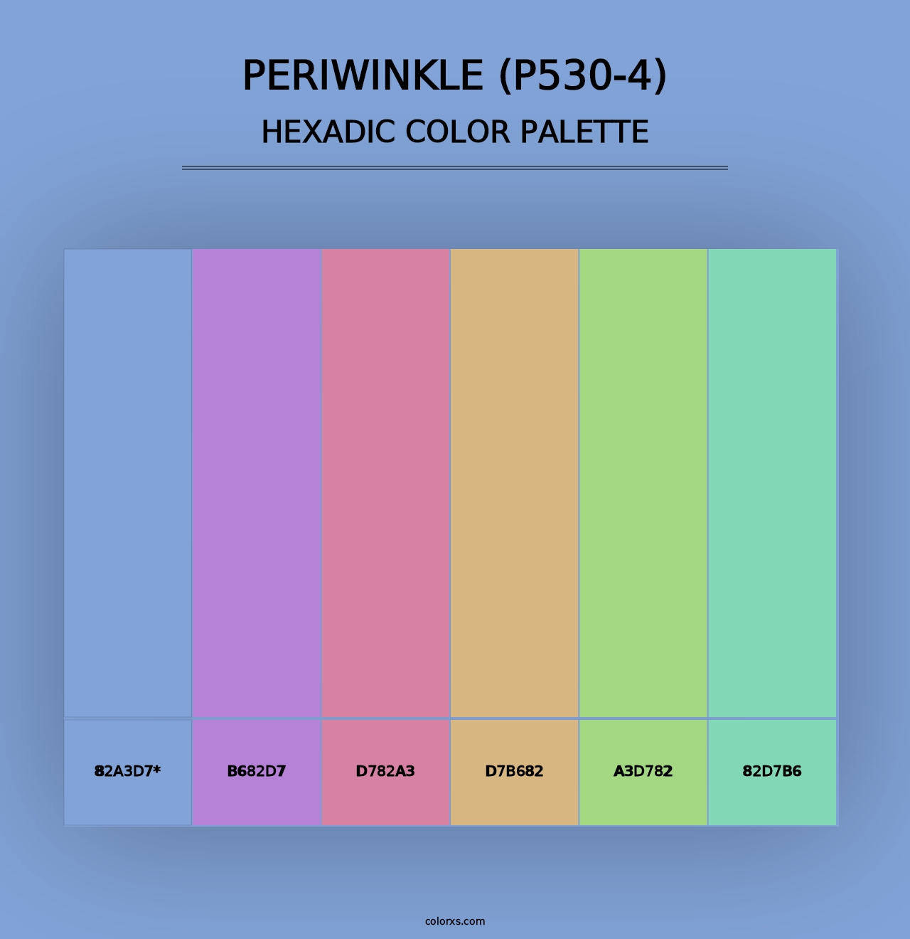 Periwinkle (P530-4) - Hexadic Color Palette