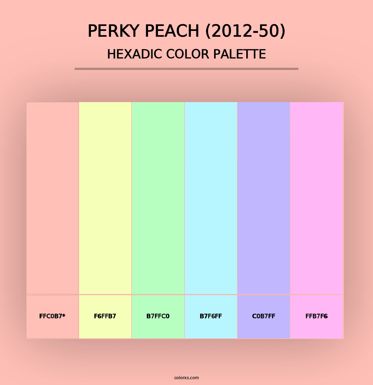 Perky Peach (2012-50) - Hexadic Color Palette