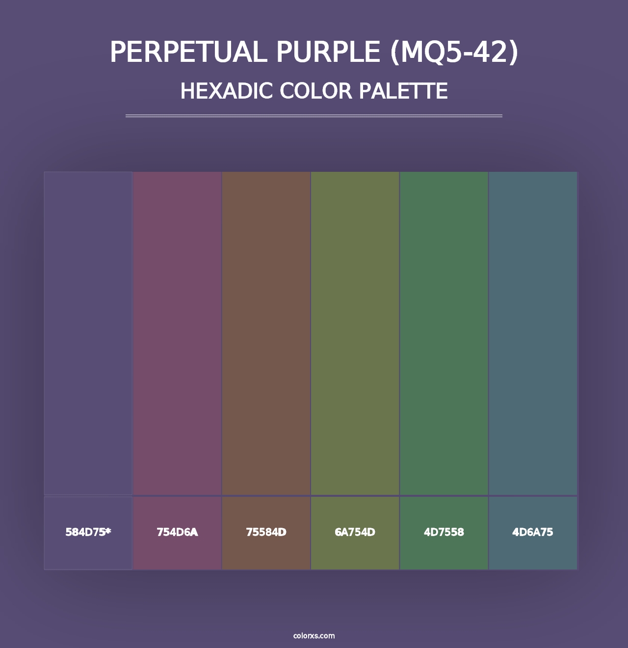 Perpetual Purple (MQ5-42) - Hexadic Color Palette