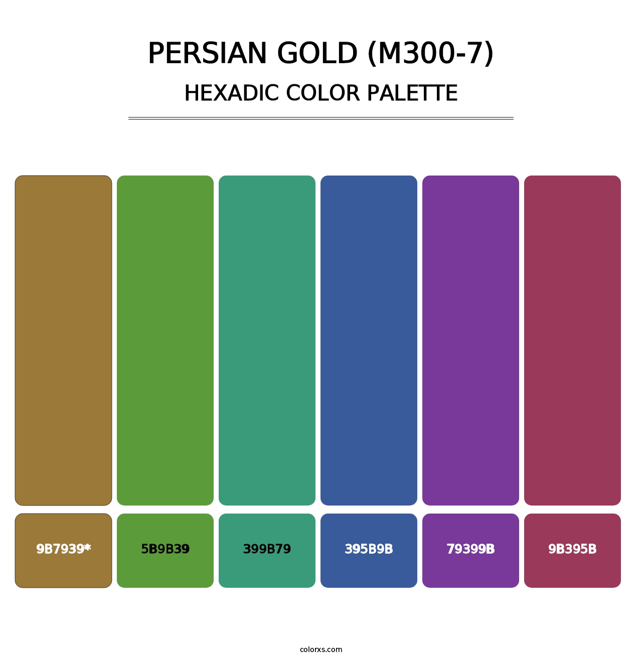 Persian Gold (M300-7) - Hexadic Color Palette