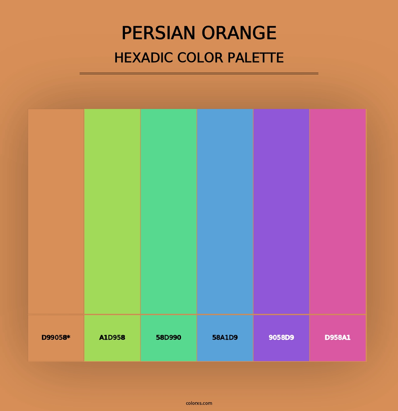 Persian Orange - Hexadic Color Palette