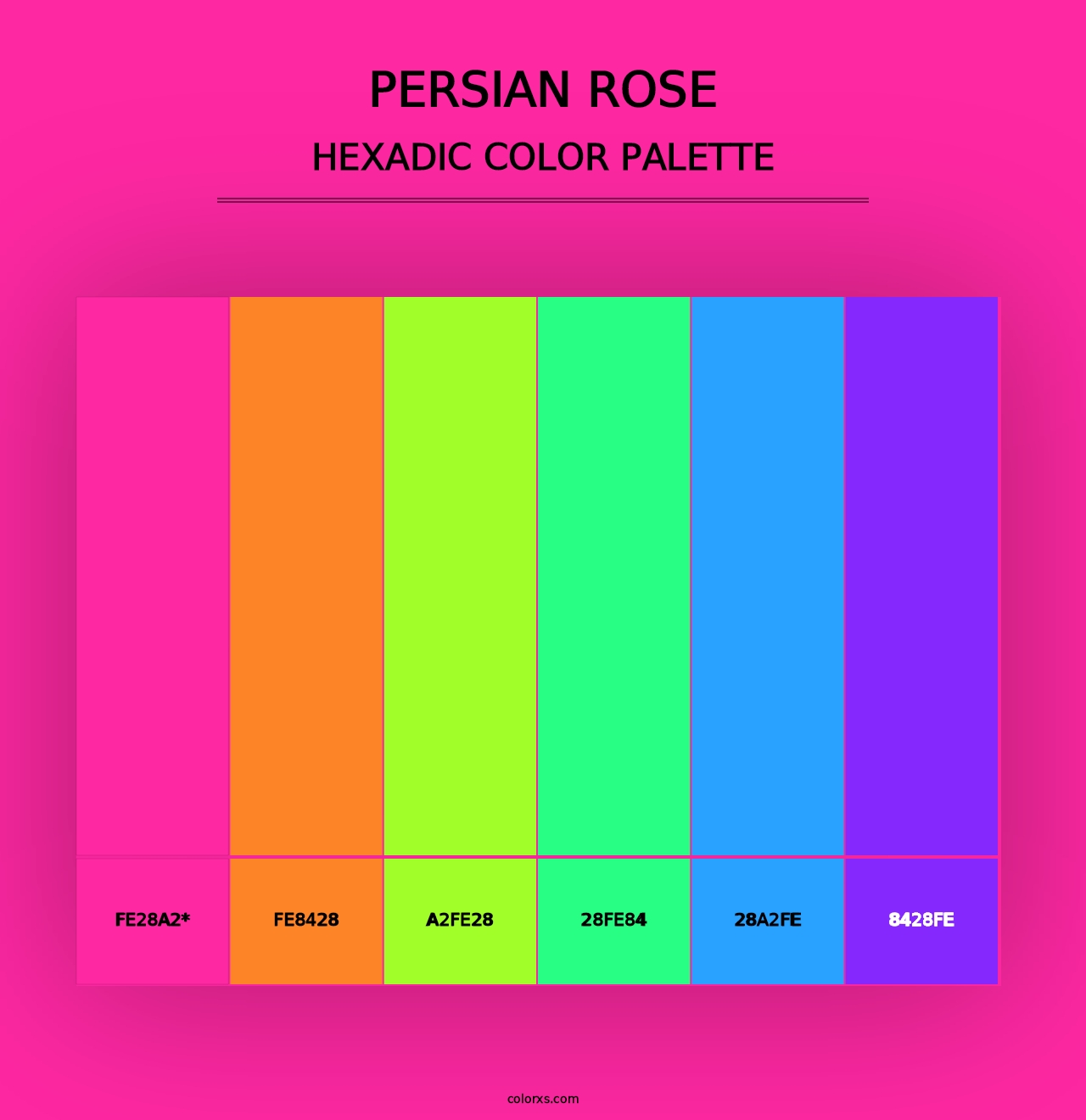 Persian Rose - Hexadic Color Palette