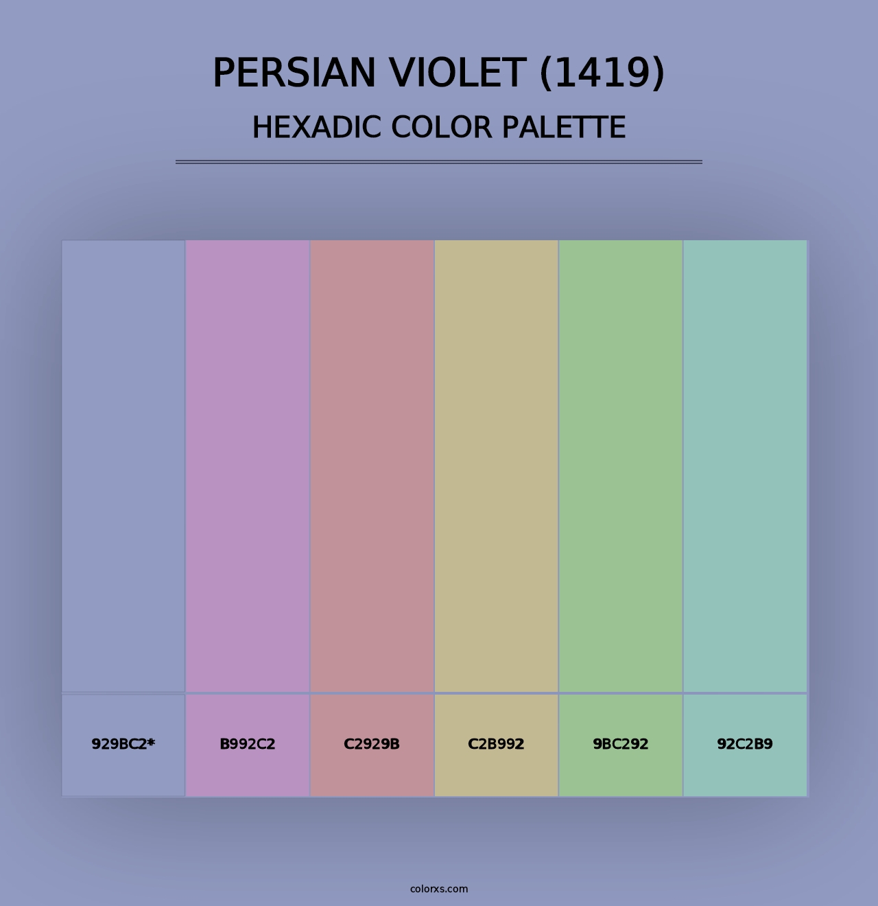 Persian Violet (1419) - Hexadic Color Palette